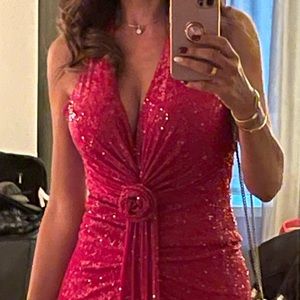 Nicole Bakti, Jovani , sequin maxi dress excellent condition.